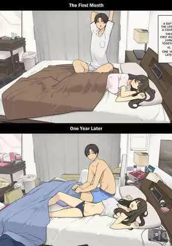 Dousei Seikatsu Ikkagetsume to Ichinen Ato, Asaokite kara Shuushin made no Hikaku | A Day in the Life of a Couple: Their First Month Living Together vs. One Year Later