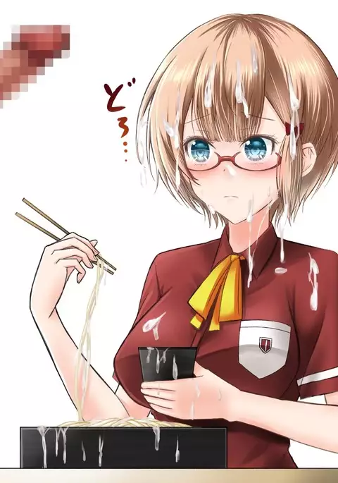 うどんを食べる理珠